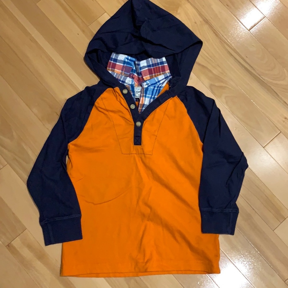 🔥4for$20🔥 Boys Children’s Place Raglan Faux hoodie long sleeve Shirt -size 5/6